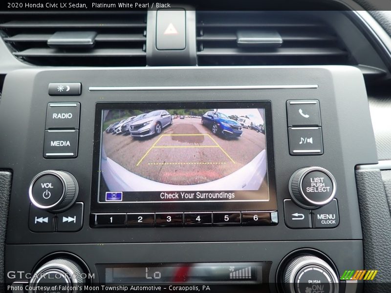 Platinum White Pearl / Black 2020 Honda Civic LX Sedan