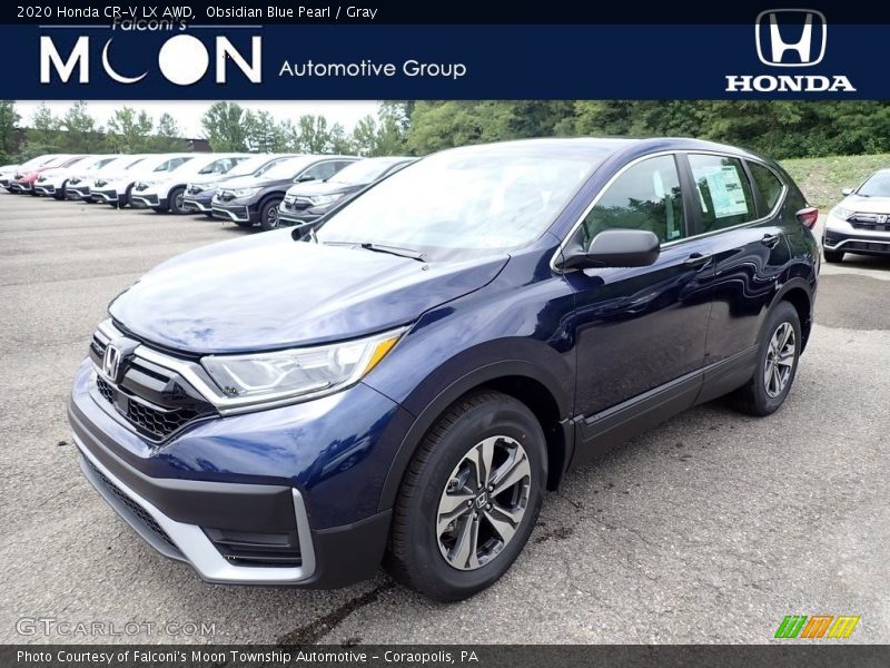 Obsidian Blue Pearl / Gray 2020 Honda CR-V LX AWD