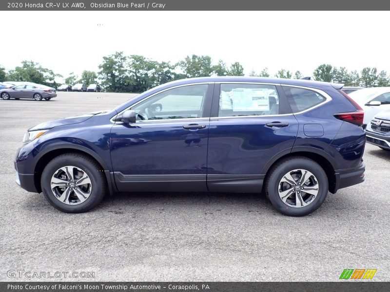 Obsidian Blue Pearl / Gray 2020 Honda CR-V LX AWD