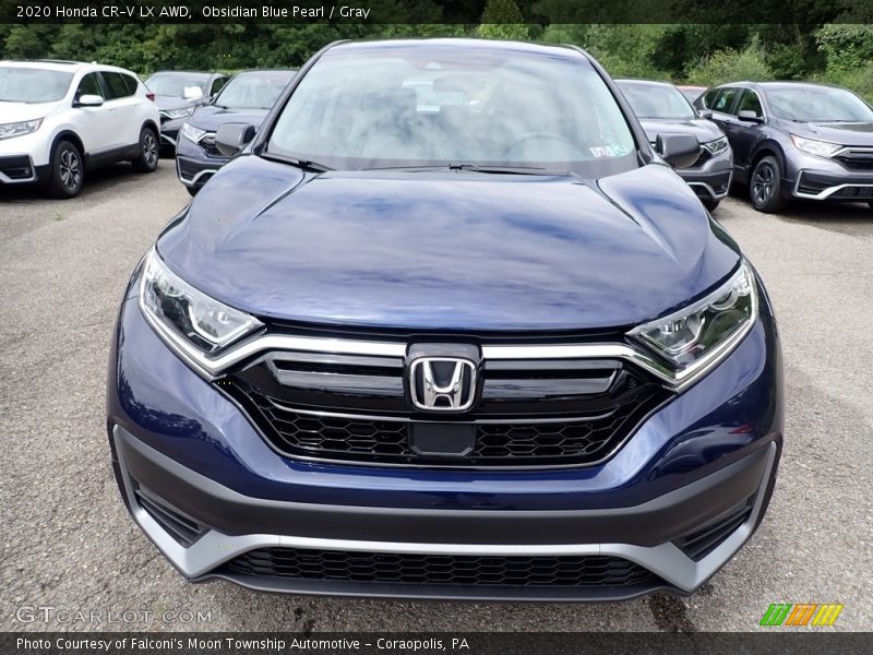 Obsidian Blue Pearl / Gray 2020 Honda CR-V LX AWD