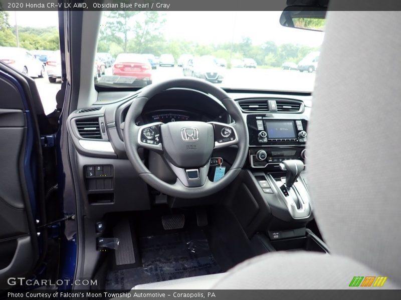 Obsidian Blue Pearl / Gray 2020 Honda CR-V LX AWD