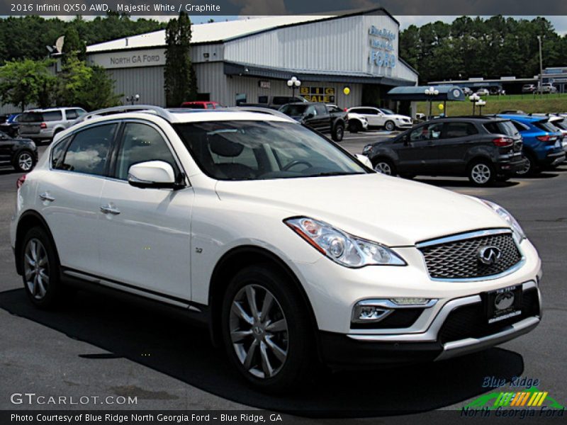 Majestic White / Graphite 2016 Infiniti QX50 AWD