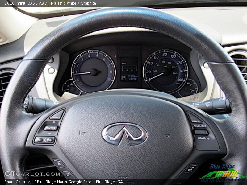 Majestic White / Graphite 2016 Infiniti QX50 AWD