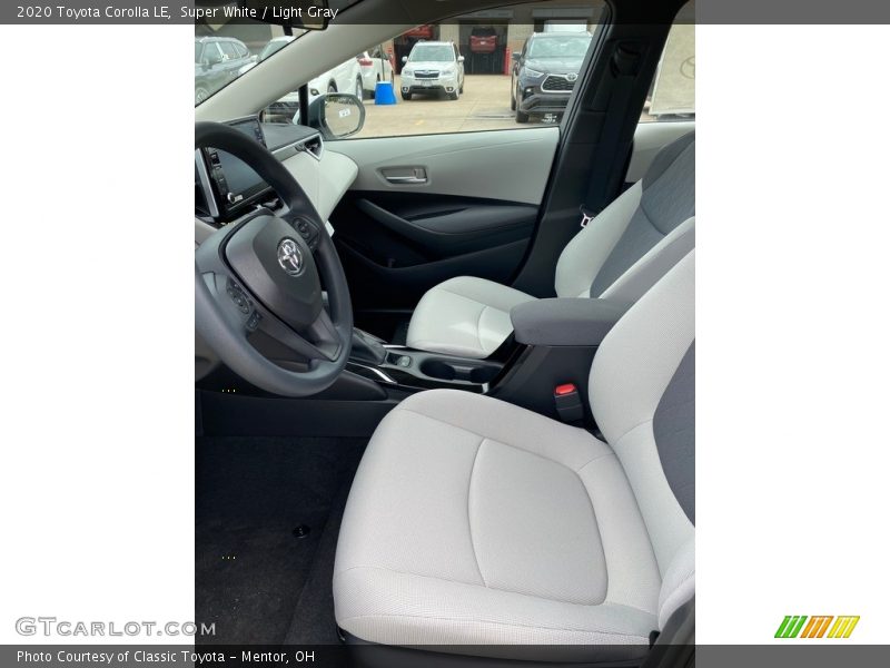 Super White / Light Gray 2020 Toyota Corolla LE