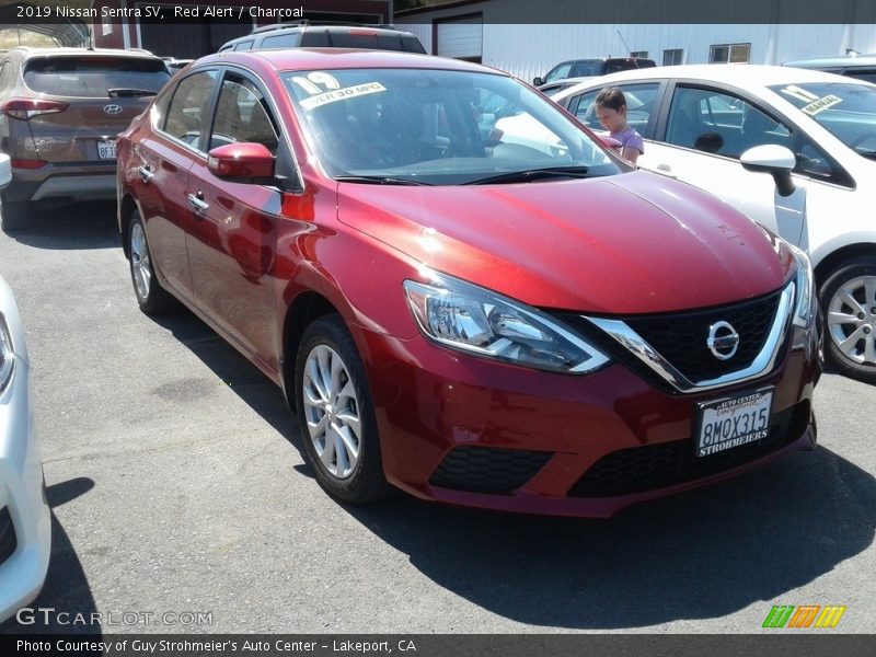 Red Alert / Charcoal 2019 Nissan Sentra SV