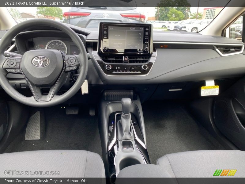 Super White / Black 2021 Toyota Corolla LE