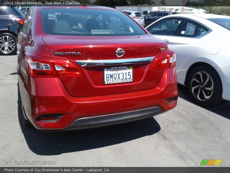 Red Alert / Charcoal 2019 Nissan Sentra SV