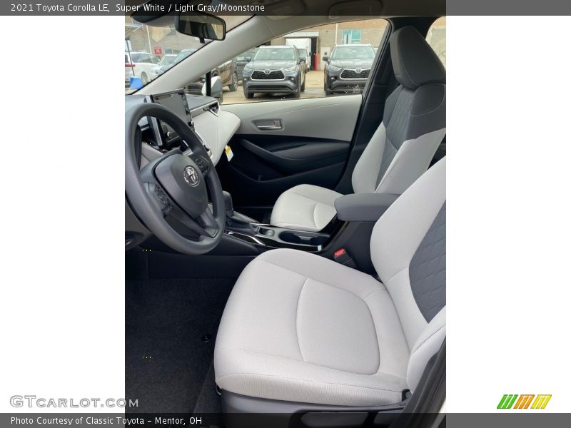 Super White / Light Gray/Moonstone 2021 Toyota Corolla LE