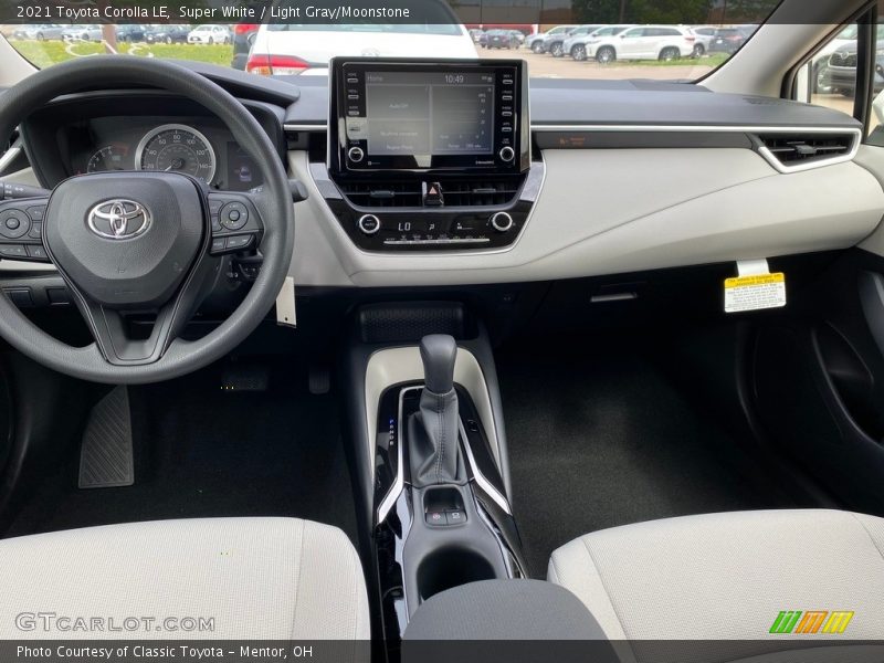 Super White / Light Gray/Moonstone 2021 Toyota Corolla LE
