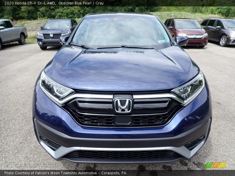 Obsidian Blue Pearl / Gray 2020 Honda CR-V EX-L AWD