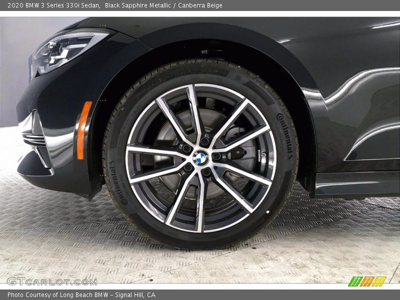 Black Sapphire Metallic / Canberra Beige 2020 BMW 3 Series 330i Sedan