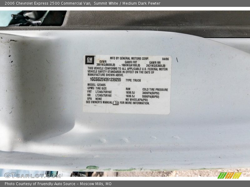 Summit White / Medium Dark Pewter 2006 Chevrolet Express 2500 Commercial Van
