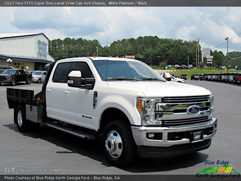 White Platinum / Black 2017 Ford F350 Super Duty Lariat Crew Cab 4x4 Chassis