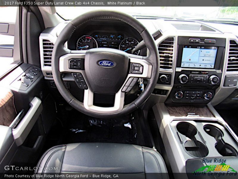 White Platinum / Black 2017 Ford F350 Super Duty Lariat Crew Cab 4x4 Chassis