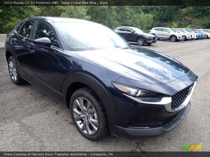Deep Crystal Blue Mica / Black 2020 Mazda CX-30 Preferred AWD