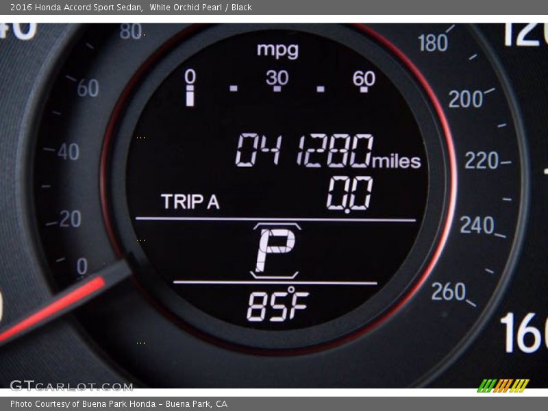 White Orchid Pearl / Black 2016 Honda Accord Sport Sedan