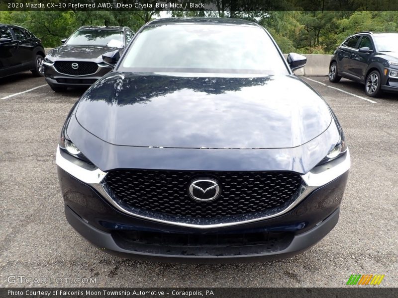 Deep Crystal Blue Mica / Black 2020 Mazda CX-30 Preferred AWD