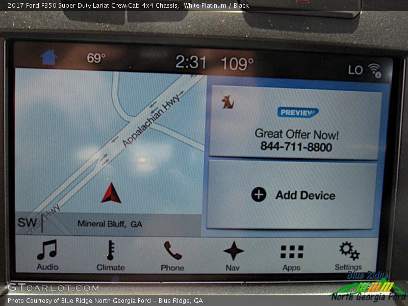White Platinum / Black 2017 Ford F350 Super Duty Lariat Crew Cab 4x4 Chassis