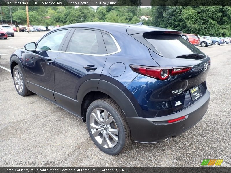 Deep Crystal Blue Mica / Black 2020 Mazda CX-30 Preferred AWD