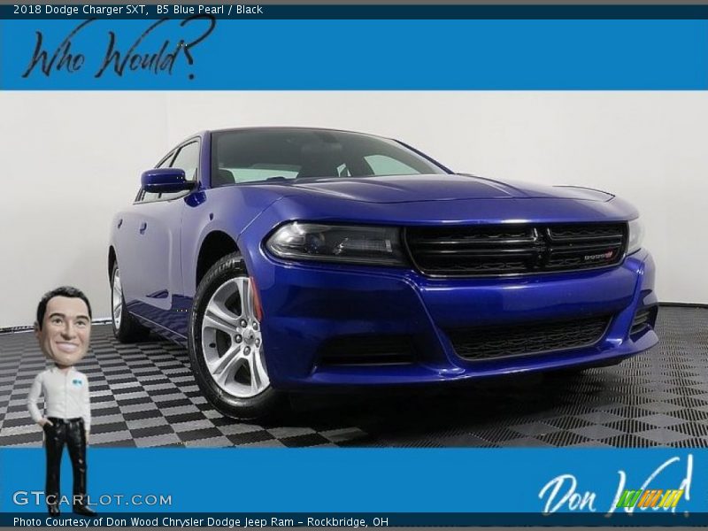 B5 Blue Pearl / Black 2018 Dodge Charger SXT