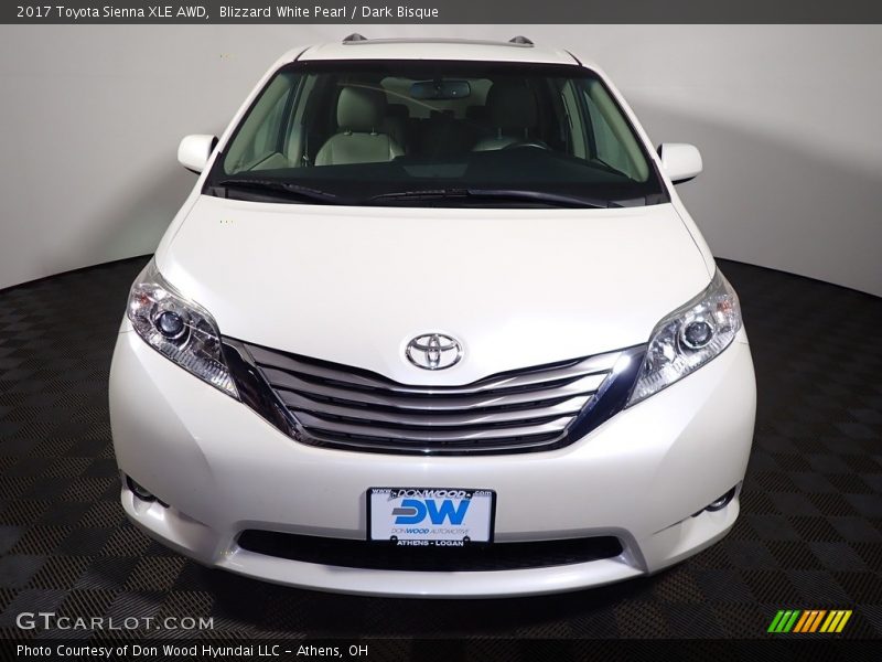 Blizzard White Pearl / Dark Bisque 2017 Toyota Sienna XLE AWD