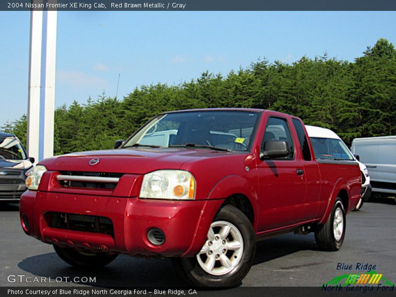 Red Brawn Metallic / Gray 2004 Nissan Frontier XE King Cab