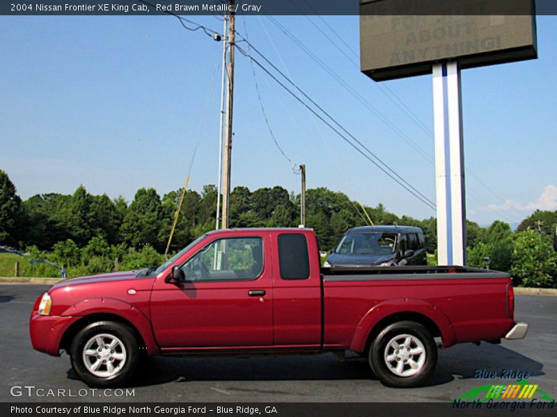 Red Brawn Metallic / Gray 2004 Nissan Frontier XE King Cab
