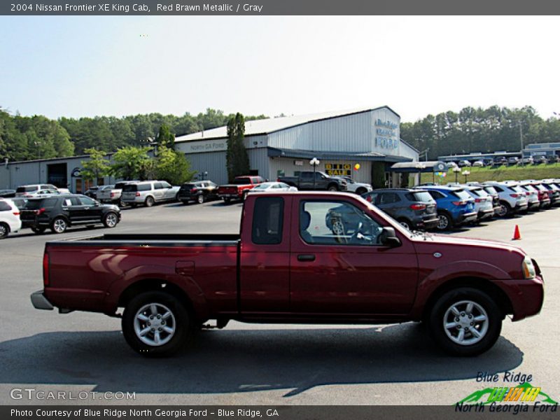 Red Brawn Metallic / Gray 2004 Nissan Frontier XE King Cab