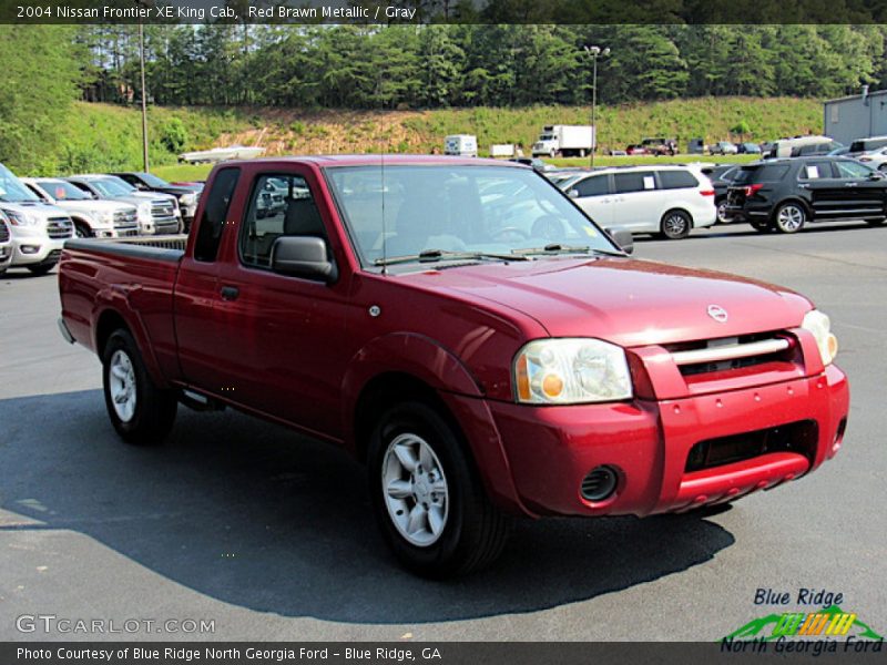 Red Brawn Metallic / Gray 2004 Nissan Frontier XE King Cab