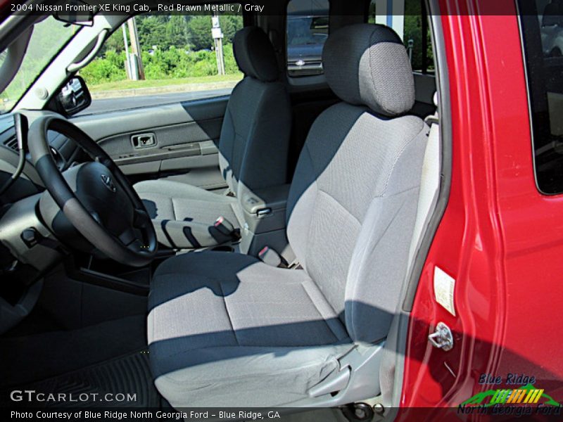 Red Brawn Metallic / Gray 2004 Nissan Frontier XE King Cab