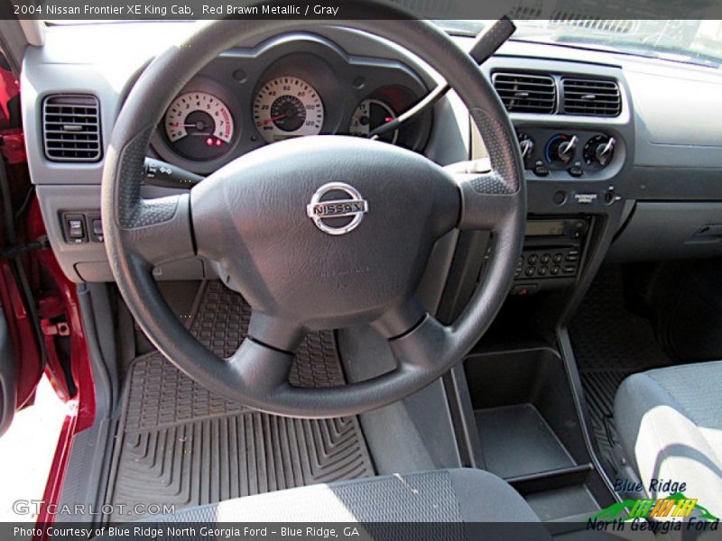 Red Brawn Metallic / Gray 2004 Nissan Frontier XE King Cab