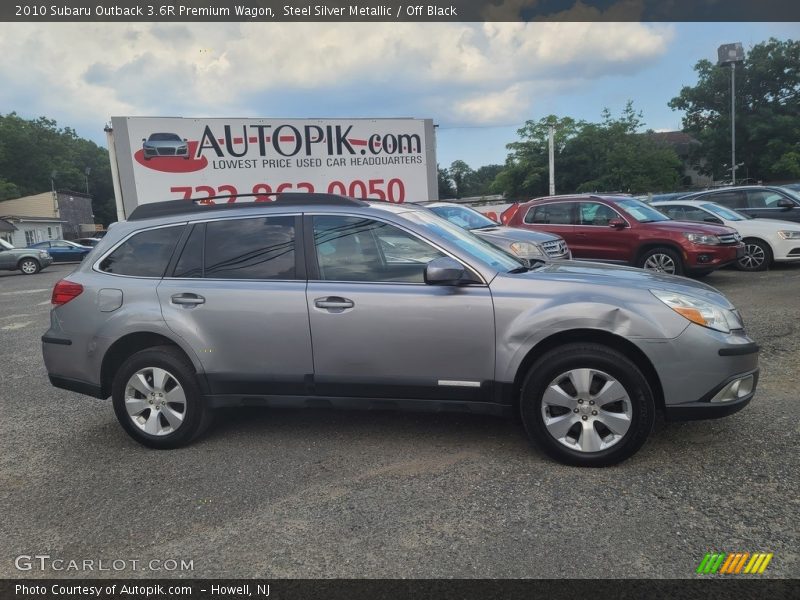 Steel Silver Metallic / Off Black 2010 Subaru Outback 3.6R Premium Wagon