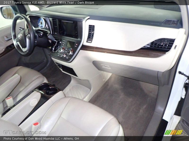 Blizzard White Pearl / Dark Bisque 2017 Toyota Sienna XLE AWD