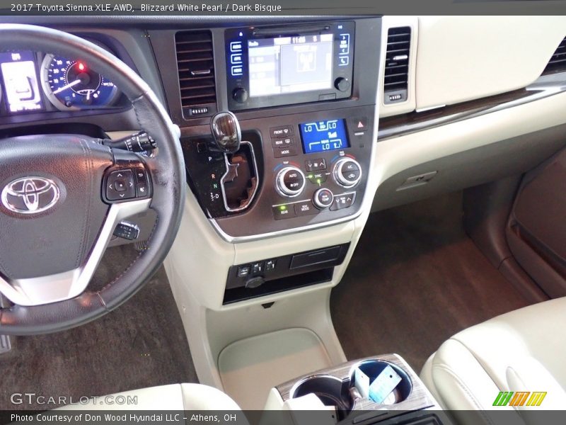 Blizzard White Pearl / Dark Bisque 2017 Toyota Sienna XLE AWD