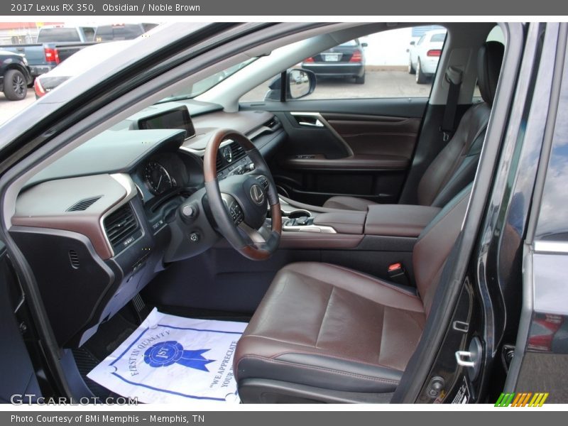 Front Seat of 2017 RX 350