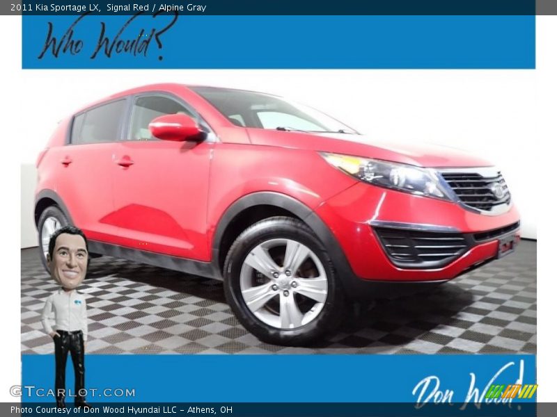 Signal Red / Alpine Gray 2011 Kia Sportage LX