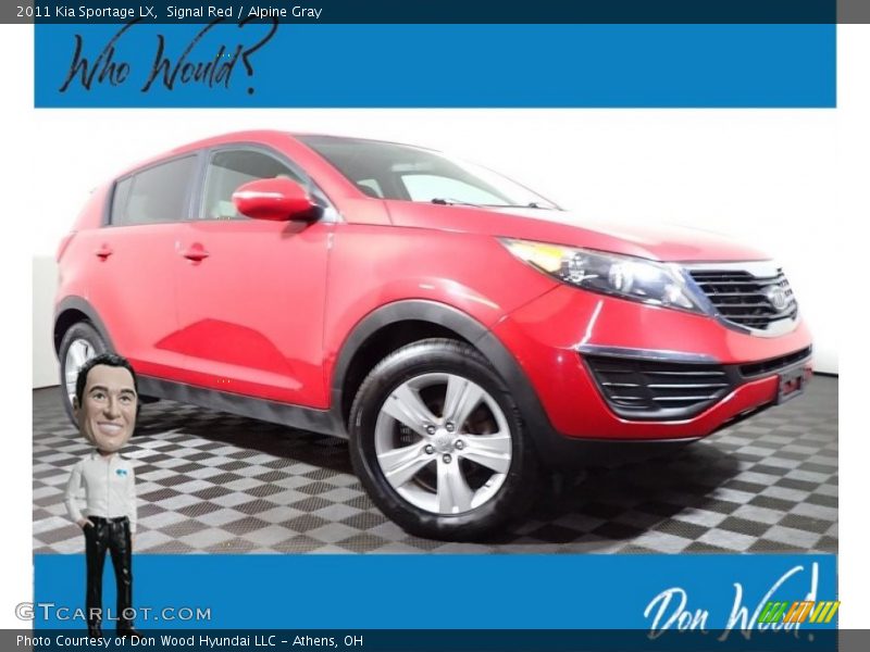 Signal Red / Alpine Gray 2011 Kia Sportage LX