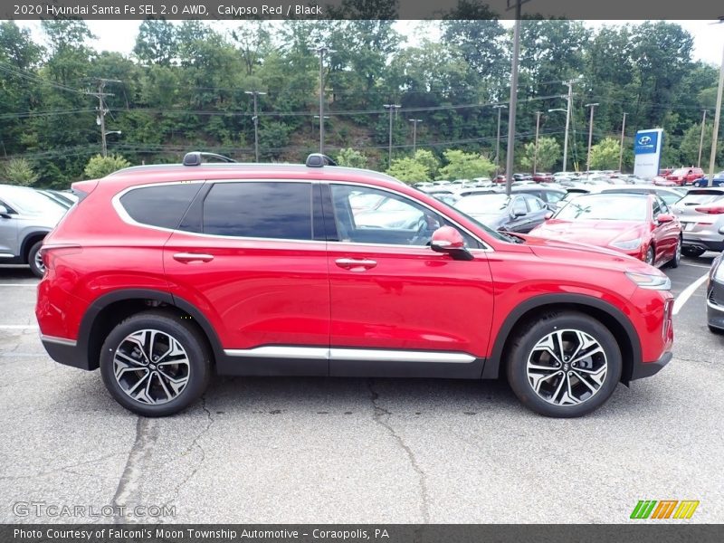 Calypso Red / Black 2020 Hyundai Santa Fe SEL 2.0 AWD