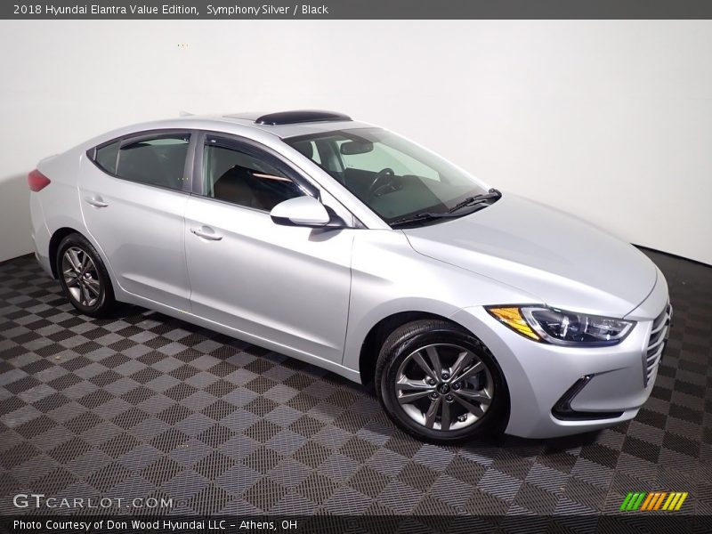 Symphony Silver / Black 2018 Hyundai Elantra Value Edition