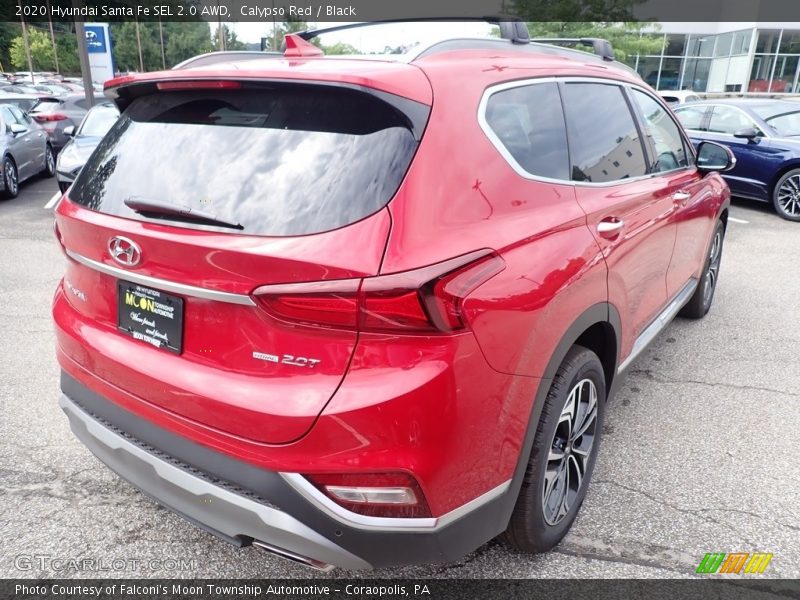 Calypso Red / Black 2020 Hyundai Santa Fe SEL 2.0 AWD