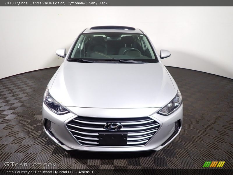 Symphony Silver / Black 2018 Hyundai Elantra Value Edition