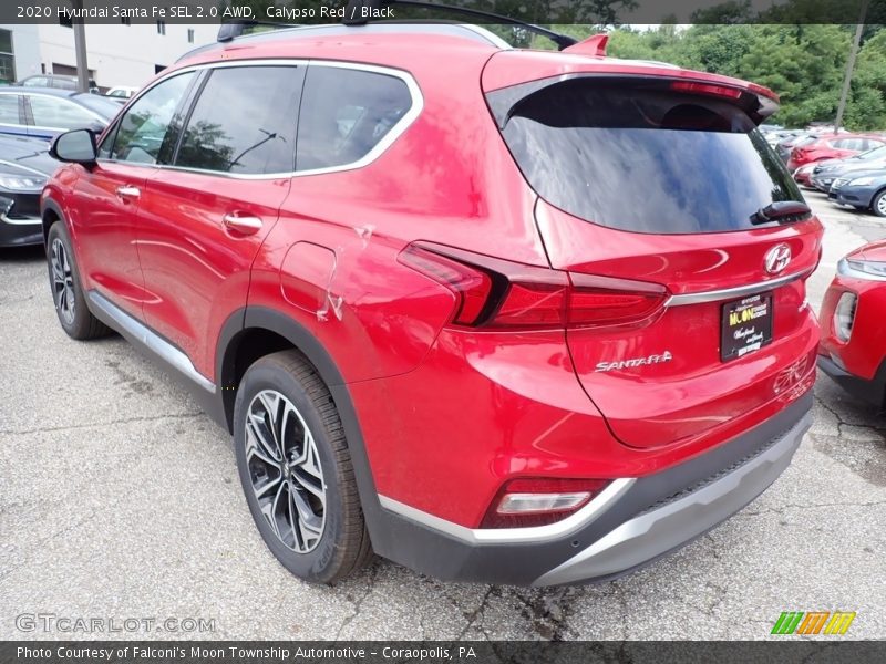 Calypso Red / Black 2020 Hyundai Santa Fe SEL 2.0 AWD