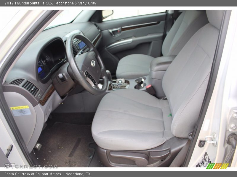 Moonstone Silver / Gray 2012 Hyundai Santa Fe GLS
