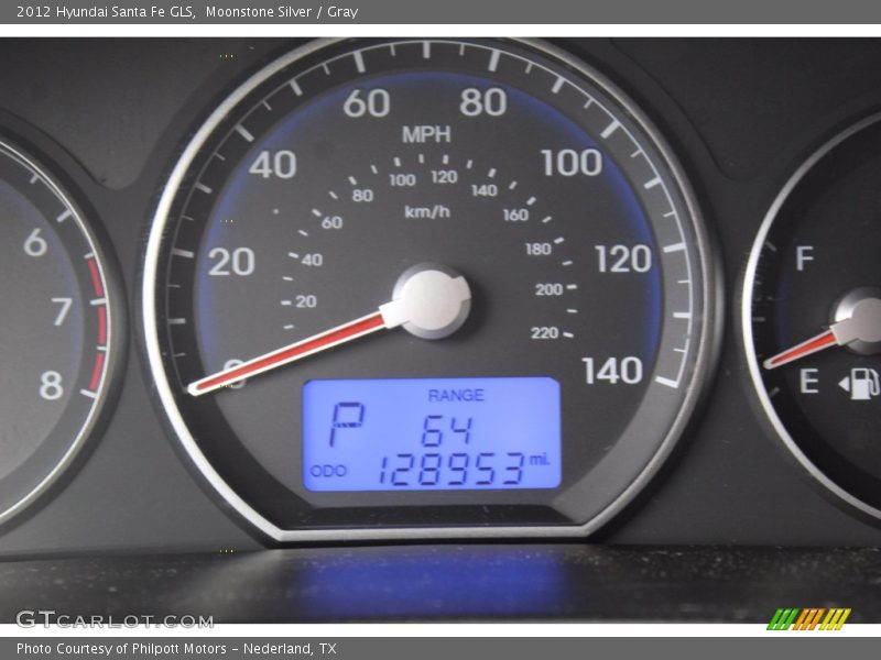 Moonstone Silver / Gray 2012 Hyundai Santa Fe GLS