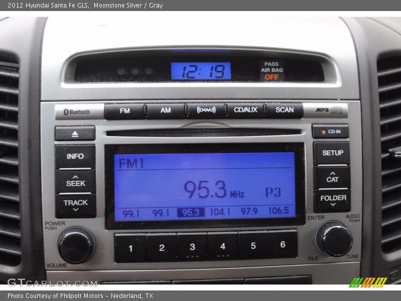 Moonstone Silver / Gray 2012 Hyundai Santa Fe GLS