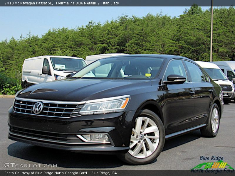 Tourmaline Blue Metallic / Titan Black 2018 Volkswagen Passat SE