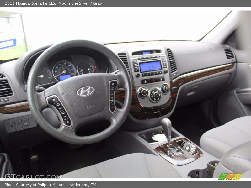 Moonstone Silver / Gray 2012 Hyundai Santa Fe GLS