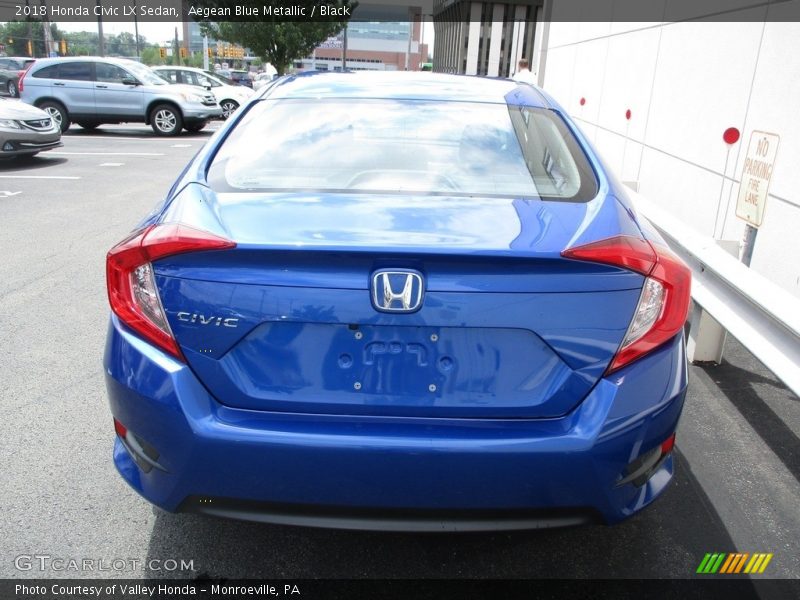 Aegean Blue Metallic / Black 2018 Honda Civic LX Sedan