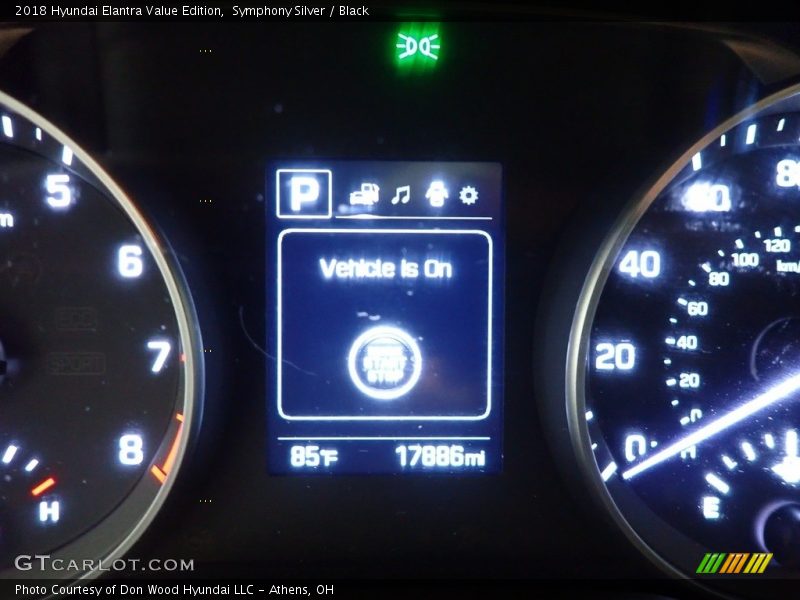 Symphony Silver / Black 2018 Hyundai Elantra Value Edition