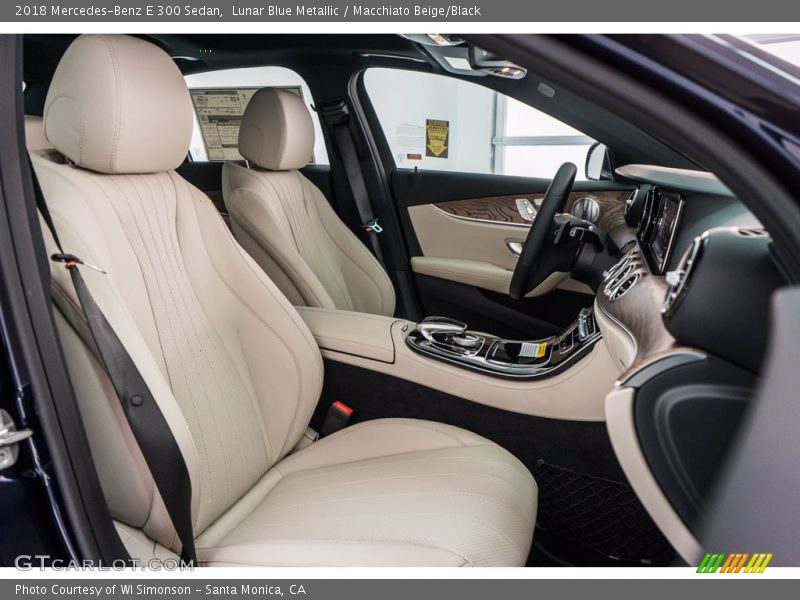 Lunar Blue Metallic / Macchiato Beige/Black 2018 Mercedes-Benz E 300 Sedan